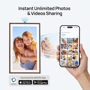 ARZOPA Digitalni okvir za slike D15 15,6", Smart WiFi, 32 GB, FHD IPS, Touchscreen, Arzopa app, 92172154